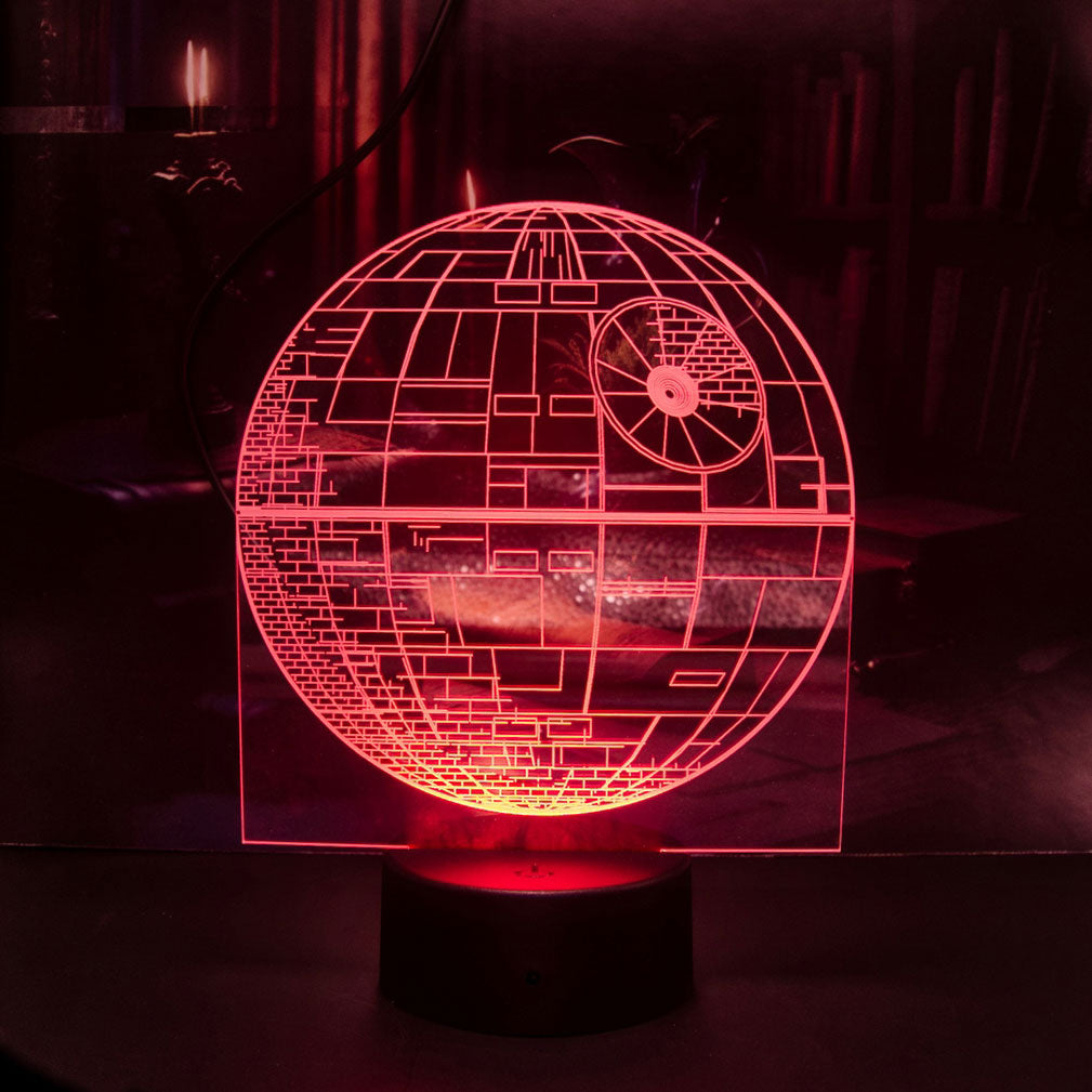 Lampada LED RGB star wars, Morte nera