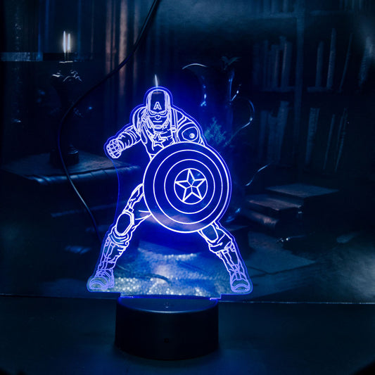 Lampada Led RGB Marvel Captain America