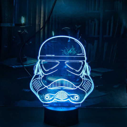 Lampada Led RGB Motivo star wars, storm trooper 