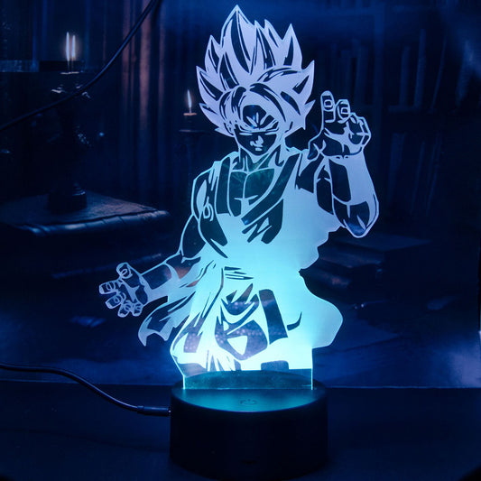 lampada led rgb anime dragon ball goku
